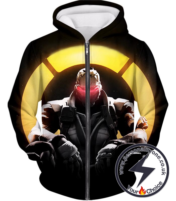 Overwatch Incredible Offense Hero Soldier: 76 Overwatch Promo Zip Up Hoodie